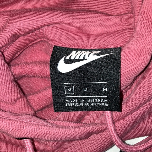 Nike Women’s Pink Cropped Hoodie - Picture 3 of 5